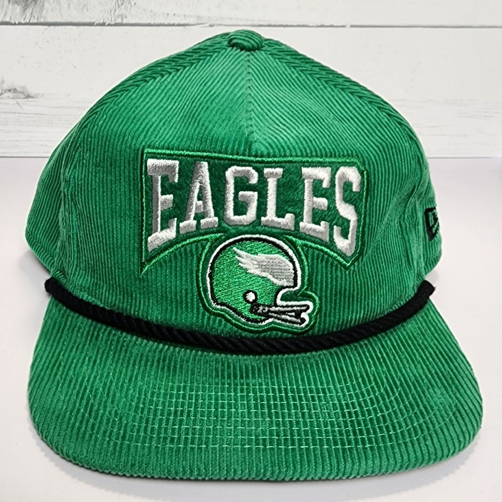Philadelphia‎ Eagles New Era Green Corduroy Snapback Hat Rope Flat Bill NFL Cap